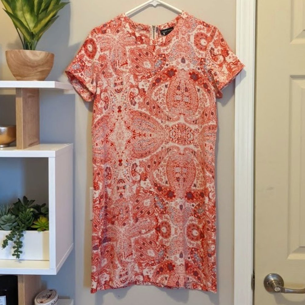 Bright Paisley Shirt Dress - Adrienne Vittadini